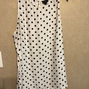 Who What Wear Black Polka Dot Blouse